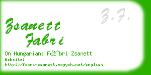 zsanett fabri business card